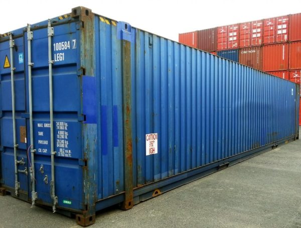 45′ HCPW Shipping Container Blue (RAL 5013) - Image 3