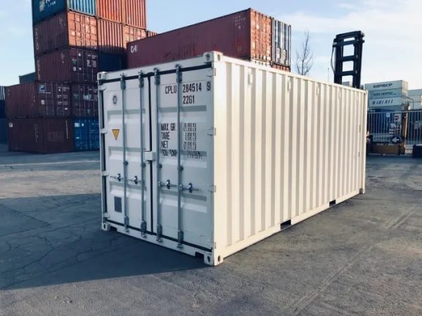 20ft Shipping Container (One Trip) White (RAL 9003) - Image 4