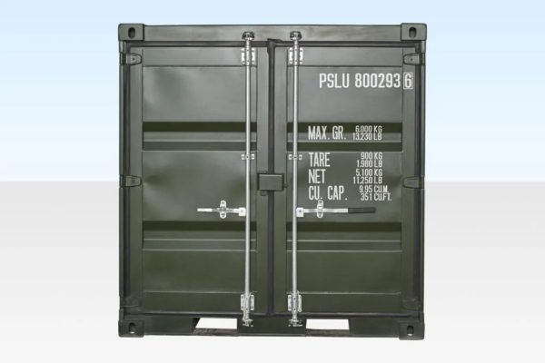 8ft One Trip Shipping Container Green (RAL 6007) - Image 4