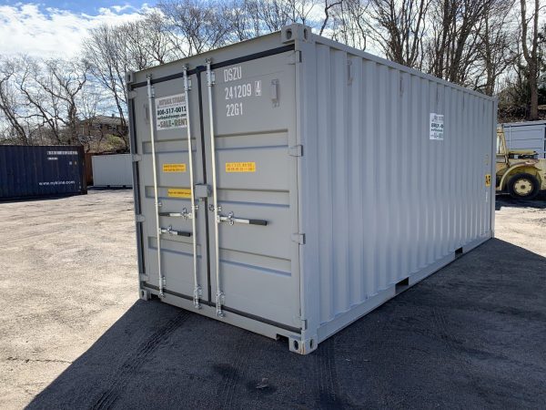 Double Door Gray Shipping Container
