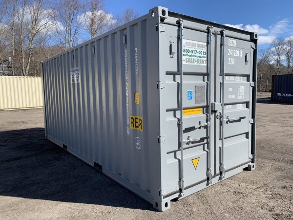 20′ x 8′ x 8.5′ Tall – New **Double Door**Shipping/Storage Container – Wind and Watertight–Gray - Image 7
