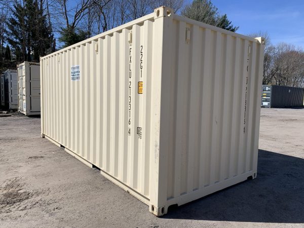 20′ x 8′ x 8.5′ Tall– New Shipping/Storage Container – Wind and Watertight – Beige - Image 2