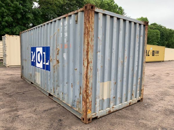 20′ x 8′ x 8.5′ Tall – Used Shipping Container / Storage Container - Wind and Watertight – Blue - Image 2