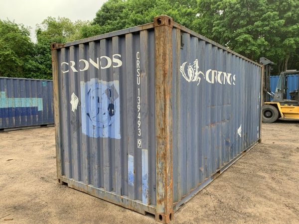 20′ x 8′ x 8.5′ Tall –Used Shipping / Storage Container-Wind and Watertight – Blue - Image 5