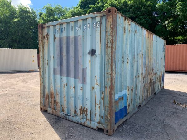 20′ x 8′ x 8.5′ Tall –Used Shipping / Storage Container-Wind and Watertight – Blue - Image 5