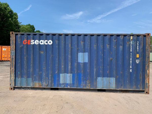 20′ x 8′ x 8.5′ Tall –Used Shipping / Storage Container-Wind and Watertight – Blue - Image 3