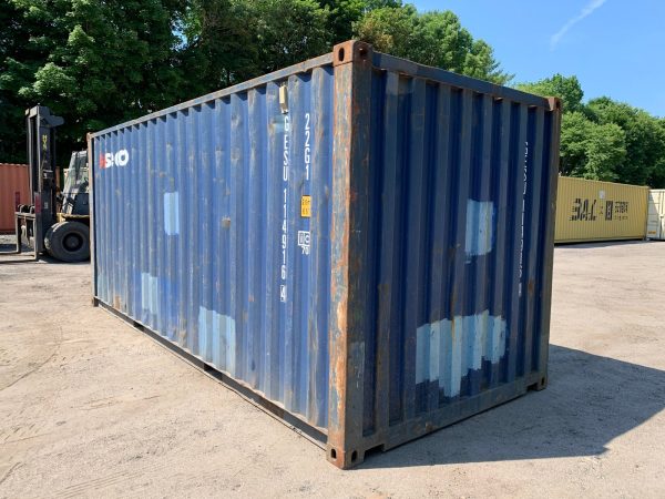 20′ x 8′ x 8.5′ Tall –Used Shipping / Storage Container-Wind and Watertight – Blue - Image 2