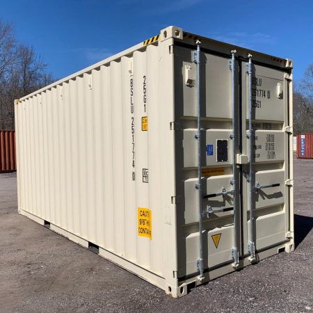 High Cube Beige Shipping Container 20×8×9.5 ft