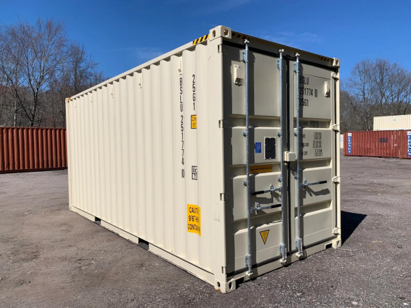 High Cube Beige Shipping Container 20×8×9.5 ft