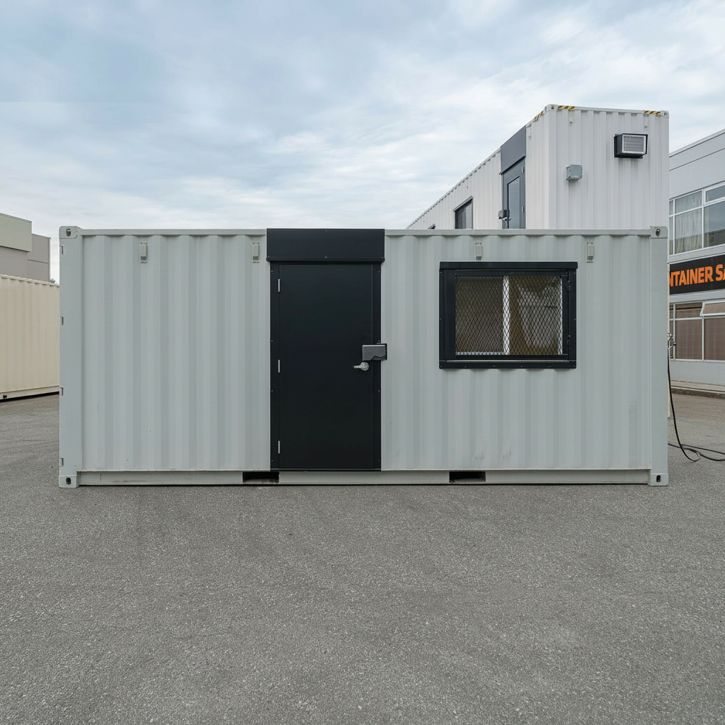 20ft Office Container Vinyl Drywall Finished - Image 2