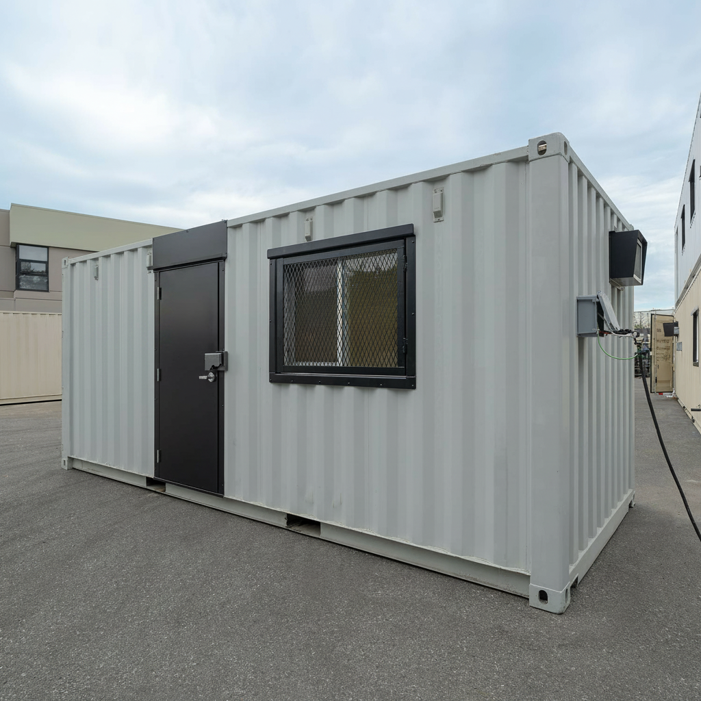 20ft Office Container Vinyl Drywall Finished
